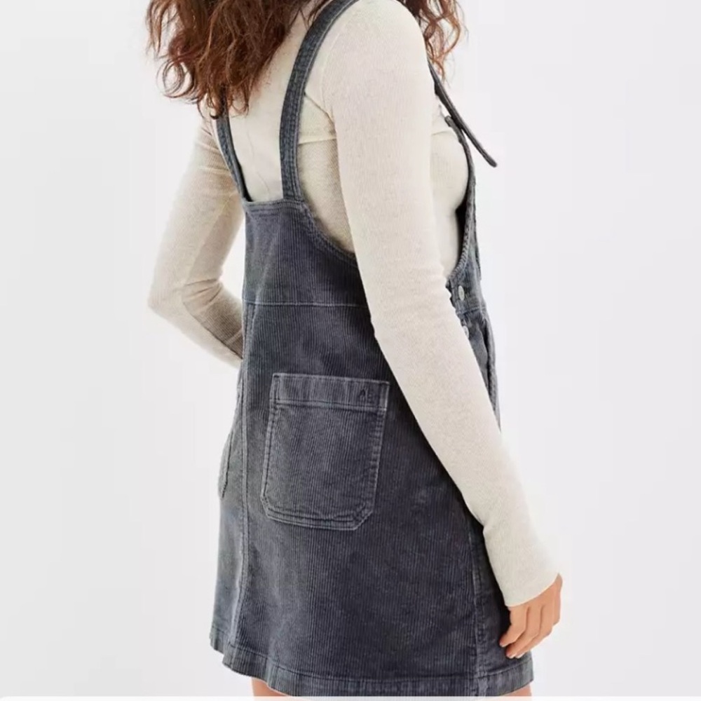 American Eagle Gray corduroy Overall Dress - Picture 2 of 10